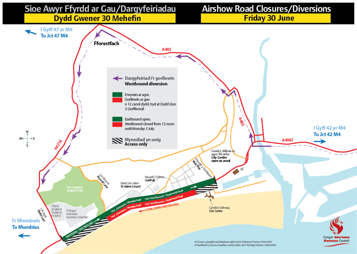 WalesAirshow2023Fridayroadclosures Wales Airshow