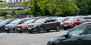 Cars in a car park